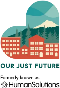 Our just future logo - formerly known as human solutions