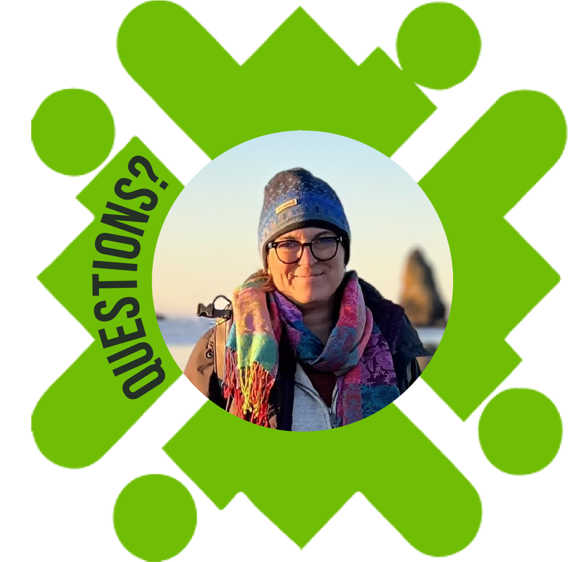 Worksystems logo with caption "questions?" and headshot of Kim - click to contact